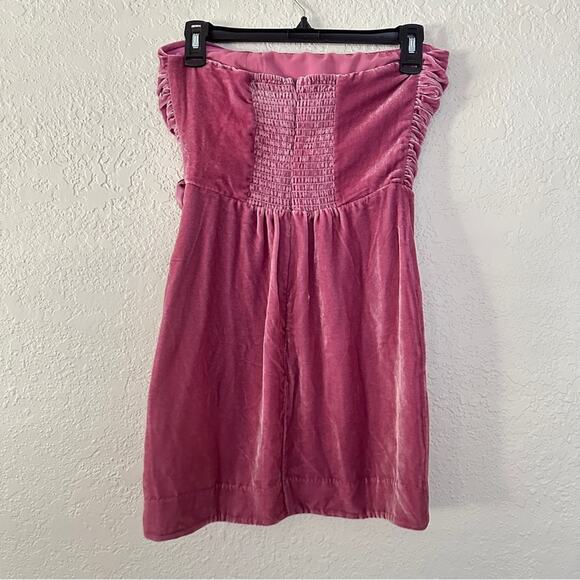 Reformation Lanesia Velvet Dress Sugar Plum Pink 2 - Picture 6 of 7
